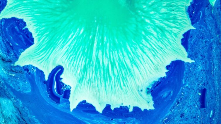 Photo turquoise color